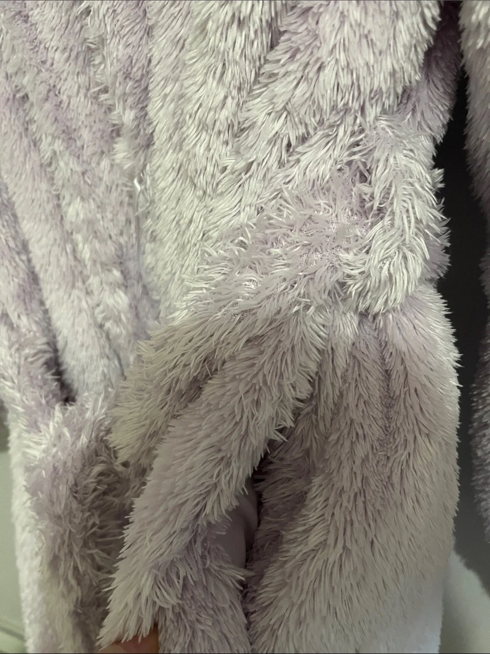 Capelli of New York Lavender Plush Hooded Robe women’s XL